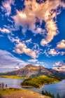 Canada, Alberta, Waterton Lakes National Park. Mountain landscape with Vimy Peak and Waterton Lake. Art Print